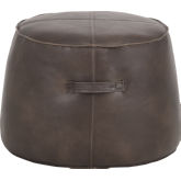 Mitchell Ottoman in Havana Dark Brown Leatherette